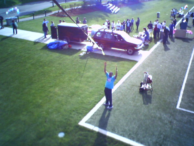That is Leonard standing next to the tow rope I was in charge of